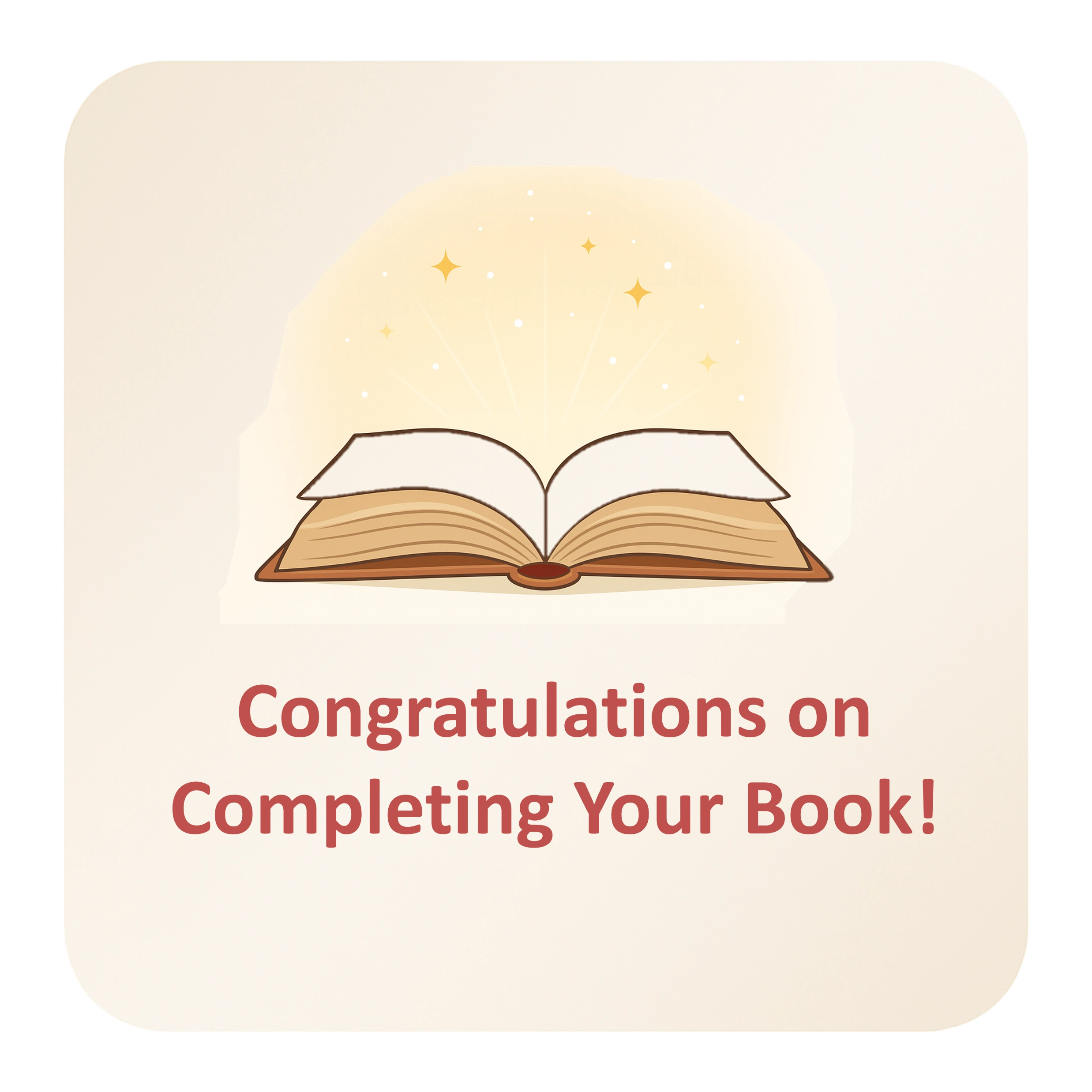 Congratulations to authors completing their book manuscript